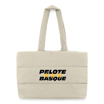 Basque pelota - Puffer Shopping Bag - natural - Front