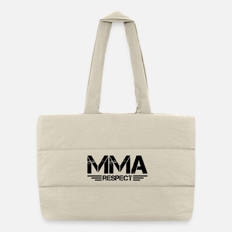 MMA Respekt Kampfsport fighter Symbol icon Team - Puffer-Einkaufstasche - Naturweiß