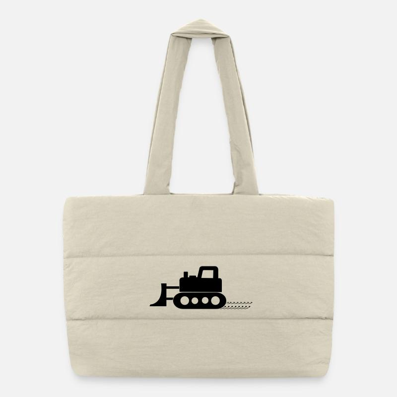 bulldozer Puffer Shopping Bag