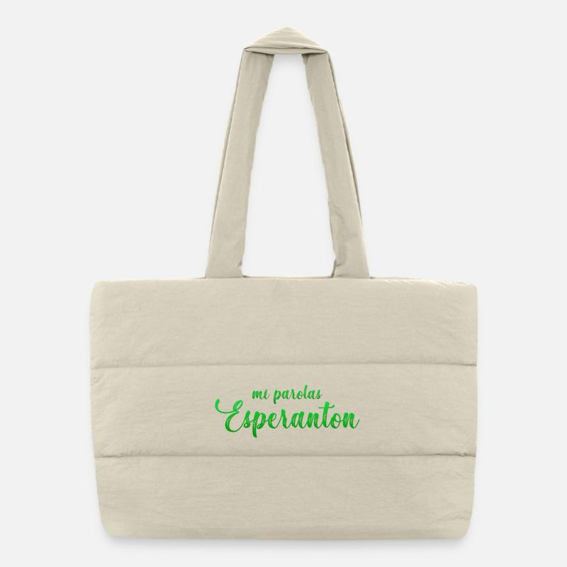 Mes parolas d’Espéranton - Sac shopping matelassé - blanc naturel