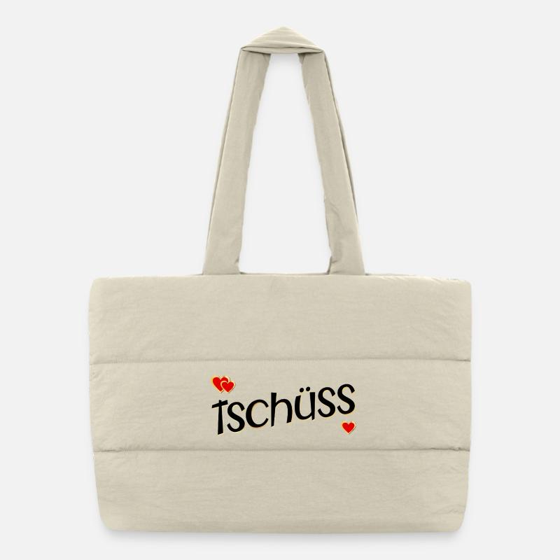 TSCHÜSS ABSCHIED HERZ Puffer-Einkaufstasche