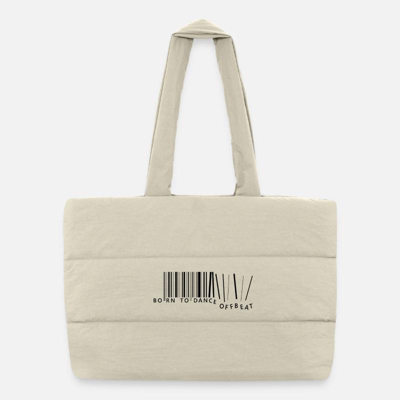 Né pour danser décalé Sac shopping matelassé