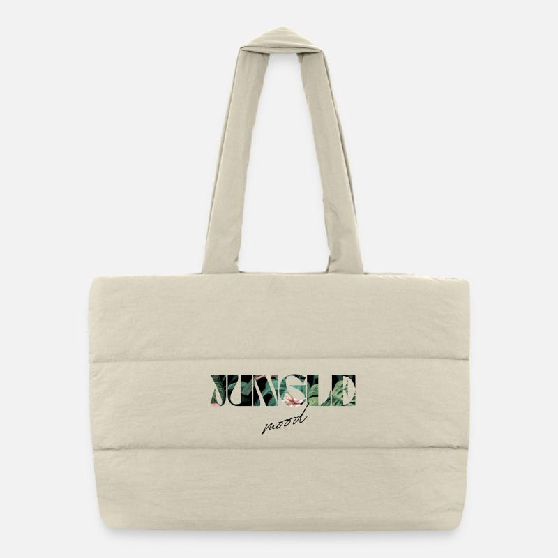Jungle Mood Lettrage tropical Sac shopping matelassé
