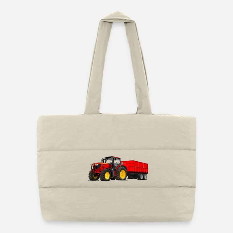 Traktor mit Anhänger Puffer-Einkaufstasche