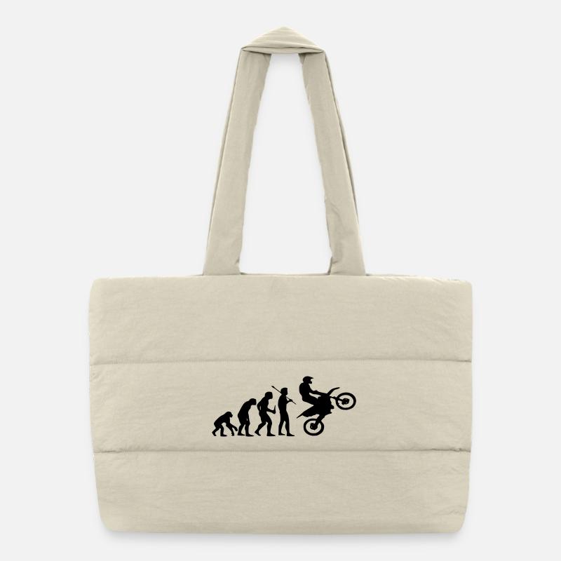 Evolution Affe zu Motocross Puffer-Einkaufstasche