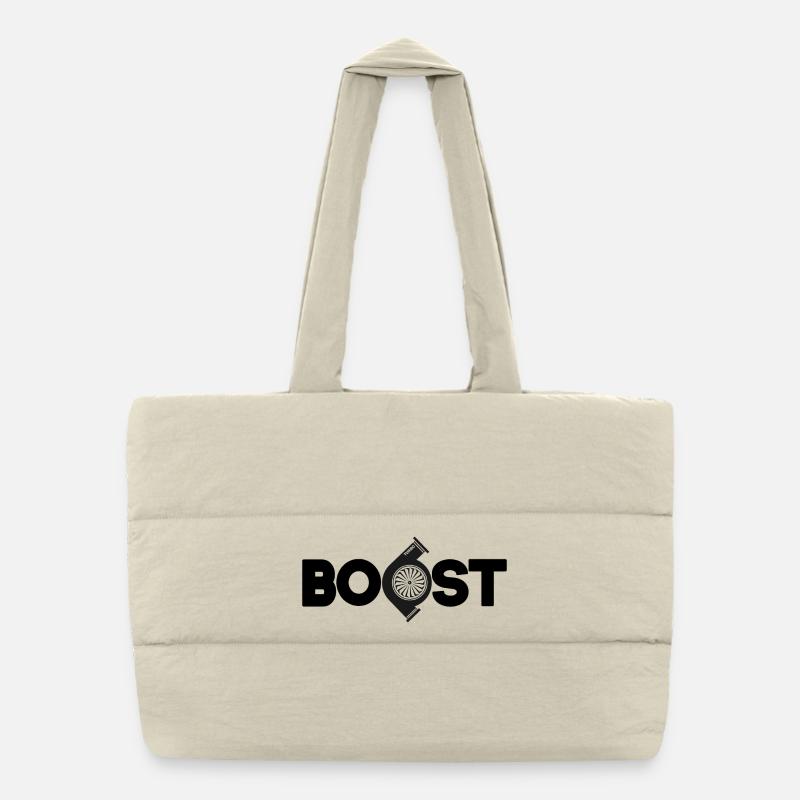 Boost - Car Turbocharger Racing Design Puffer Shopping Bag