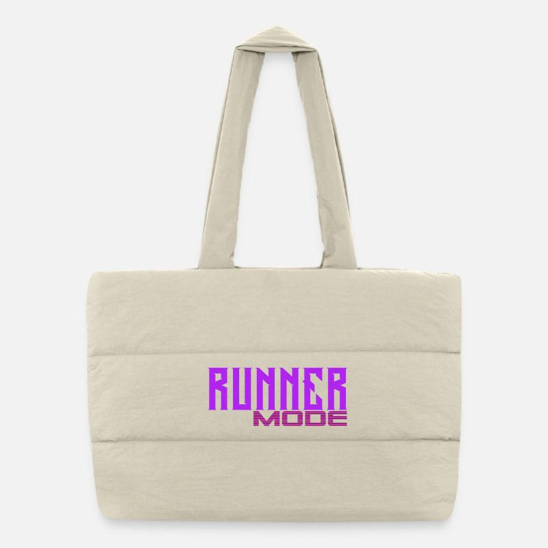 Style coureur en feux orange et violet Sac shopping matelassé
