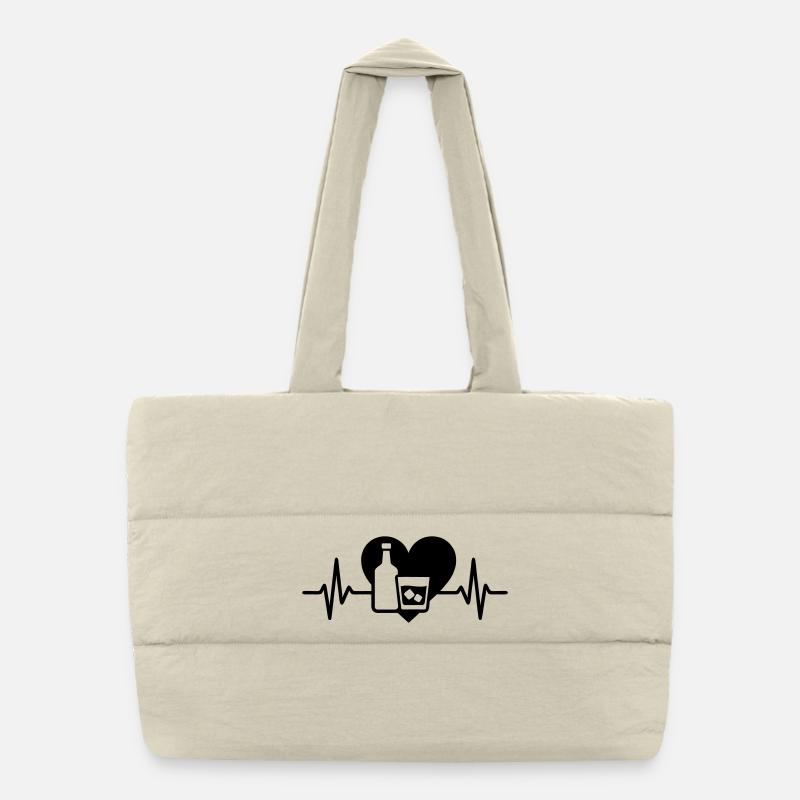 Rum Heart Aperitif Cocktail Puffer Shopping Bag