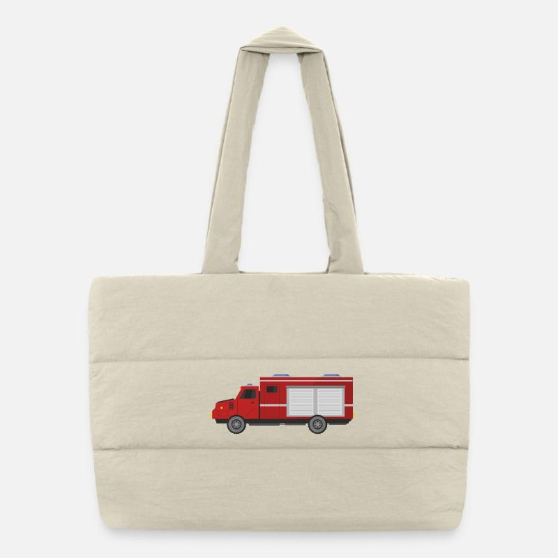 Feuerwehrauto Puffer-Einkaufstasche