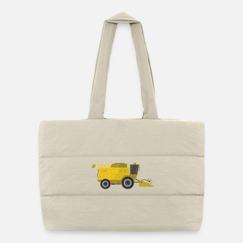 Combine harvester Puffer Shopping Bag