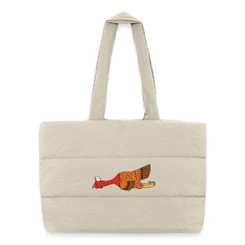 Drôle de cadeau nautique de Thanksgiving pour le chapeau de marin de dinde - Sac shopping matelassé - blanc naturel - Devant