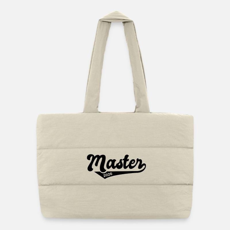 Master 2026 Abschluss Promotion Sponsion Puffer-Einkaufstasche