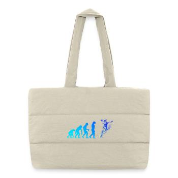 Message clair de handball pour les femmes - Sac shopping matelassé - blanc naturel - Devant