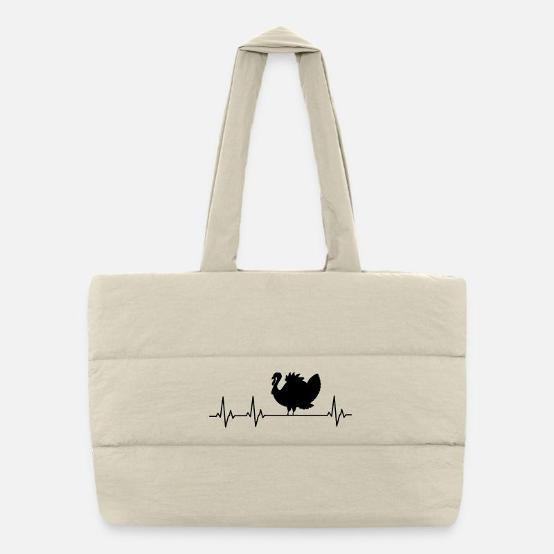 Dinde - Dinde - Thanksgiving Sac shopping matelassé