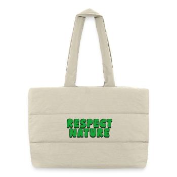 Respecter la nature - Sac shopping matelassé - blanc naturel - Devant