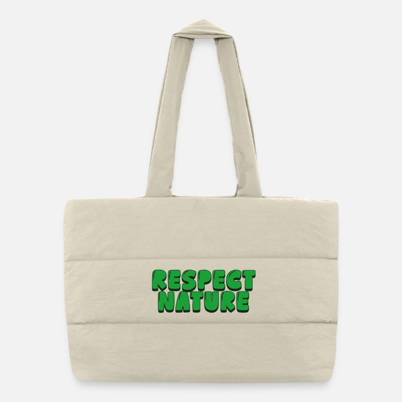 Respecter la nature Sac shopping matelassé