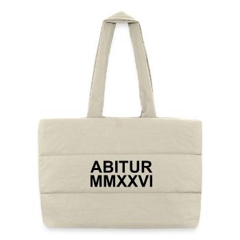 Abitur 2026 - RÖMISCH - Puffer-Einkaufstasche - Naturweiß - Vorne