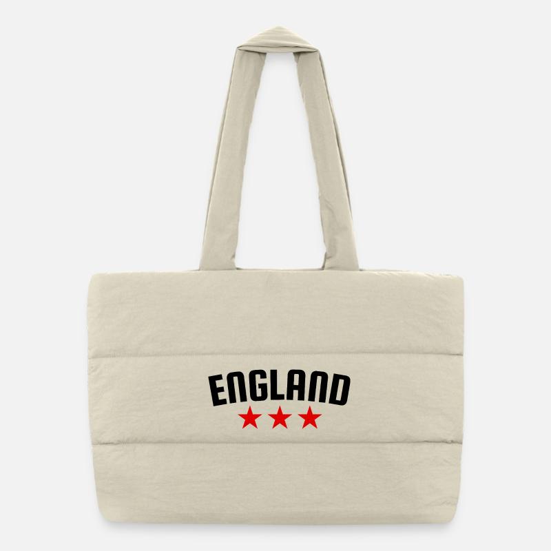 England 3 Sterne Design Puffer-Einkaufstasche