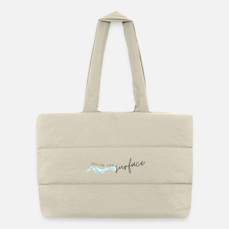 T-shirt inspiré de l’océan sous la surface Sac shopping matelassé