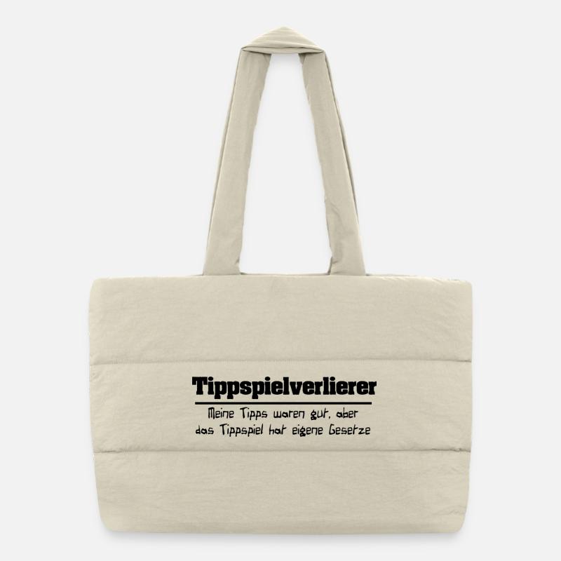 Tippspielverlierer - Meine Tipps waren gut, aber Puffer-Einkaufstasche
