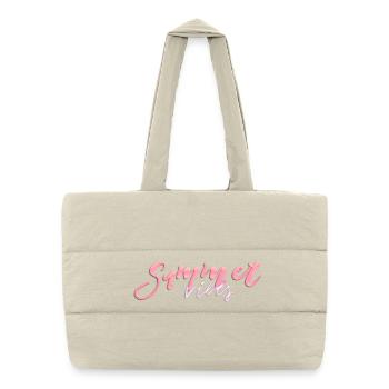 Summer Vibes – Neon Hand Lettering - Puffer Shopping Bag - natural - Front