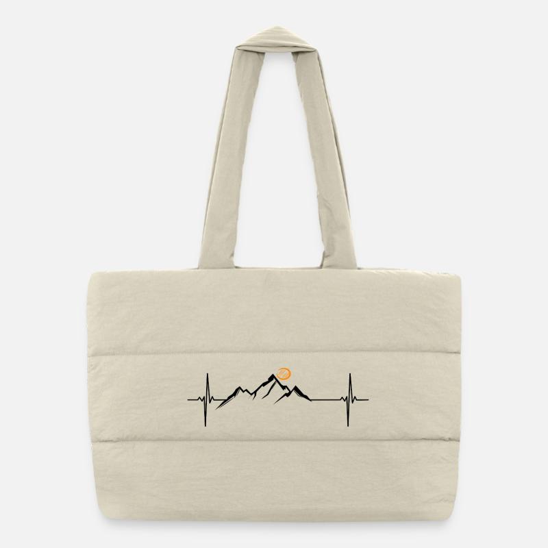 Mountains Mountain Heartbeat Gift Nature Conservation Sac shopping matelassé