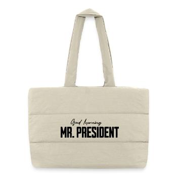 Guten Morgen Mr. President Witzige Geschenke Mann - Puffer-Einkaufstasche - Naturweiß - Vorne