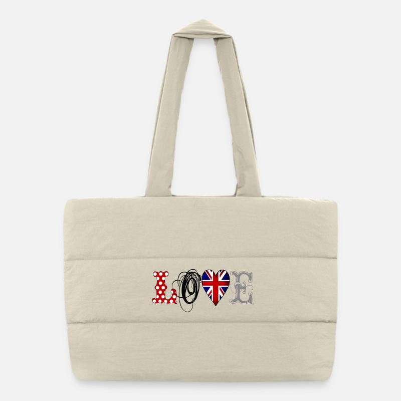 Amour Royaume-Uni Noir Sac shopping matelassé