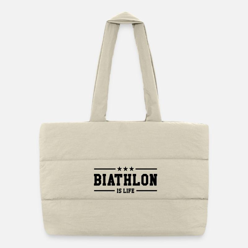 Biathlon is life Puffer Shopping Bag