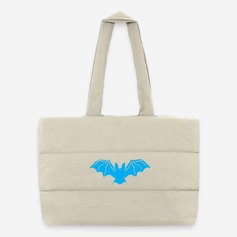 Blau Fledermaus Silhouette Puffer-Einkaufstasche