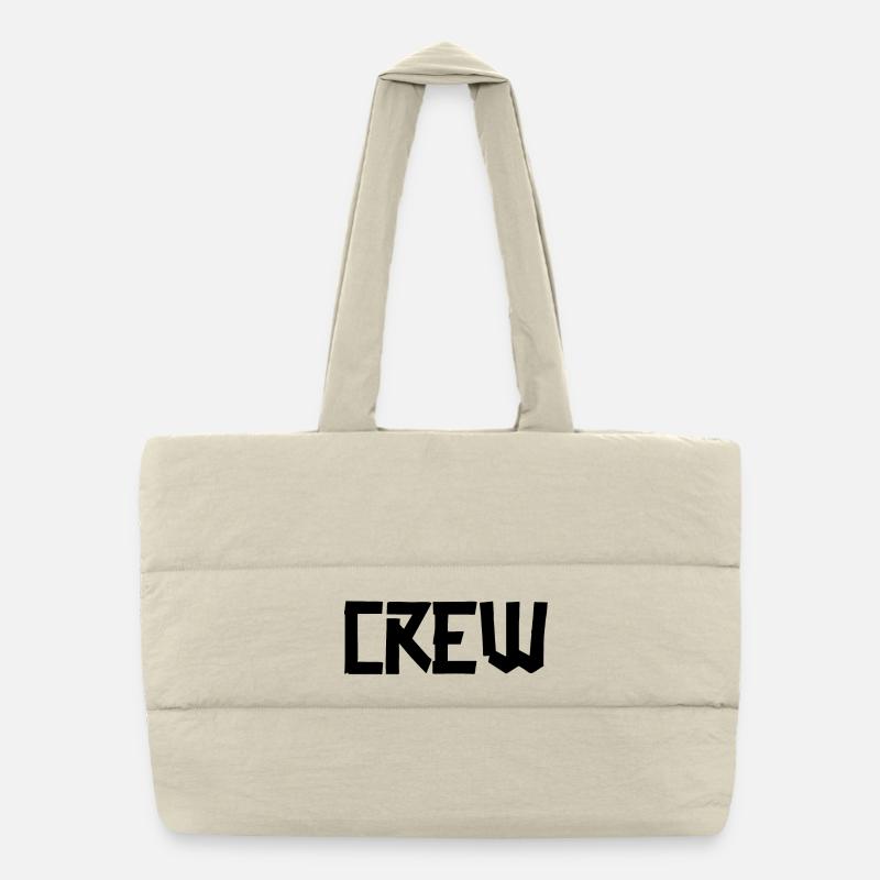 Crew Gaffer BIG Black Puffer Shopping Bag