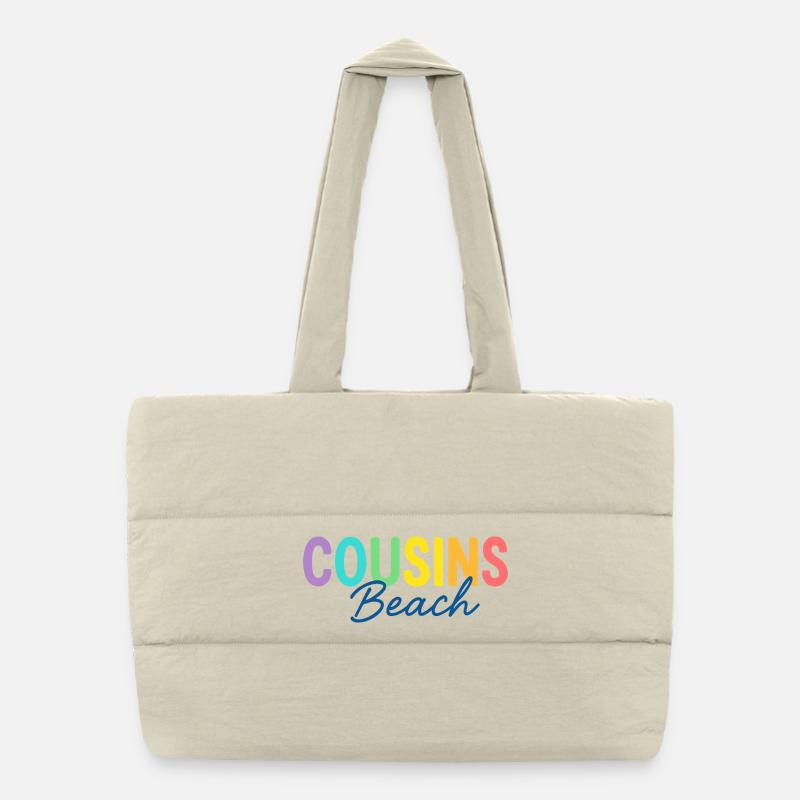 Cousins Beach – Été coloré - Sac shopping matelassé - blanc naturel