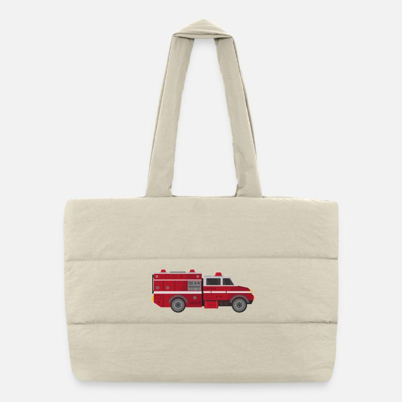 Feuerwehrauto Puffer-Einkaufstasche