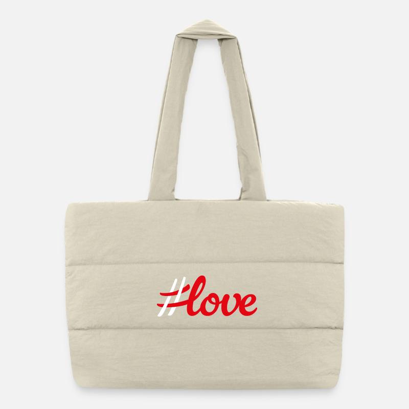 Hashtag Amour Amour Mariage Citations cool couple Sac shopping matelassé