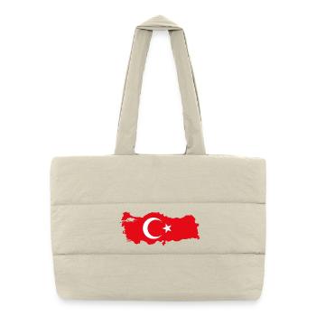 TURQUIE TURQUIE TURC Europe Fan de sport - Sac shopping matelassé - blanc naturel - Devant