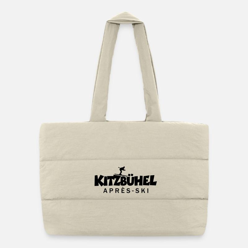 Kitzbühel Après-Ski Skifahrer Puffer-Einkaufstasche