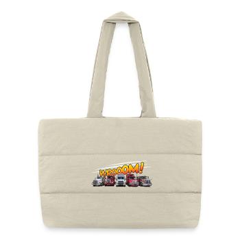 Lastwagen für echte Kerle und große Kinder - Gesteppte Shopping Bag - Naturweiß - Vorne