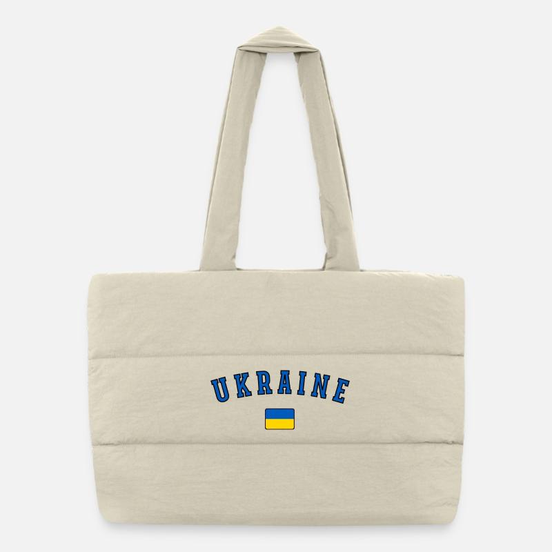 Ukrainian flag, Ukrainian pride Puffer Shopping Bag