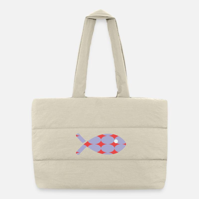 SARDINE. FISH. APRIL FOOL Puffer Shopping Bag