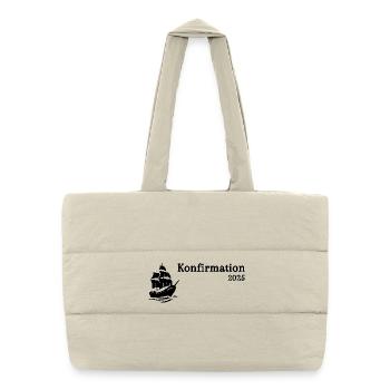 Confirmation 2025 Ship sails up - Puffer Shopping Bag - natural - Front