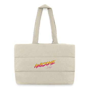 Logo Awesome Design - Puffer Shopping Bag - natural - Front