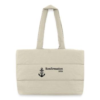 Confirmation 2026 Faith Christian Anchor Rudder - Puffer Shopping Bag - natural - Front