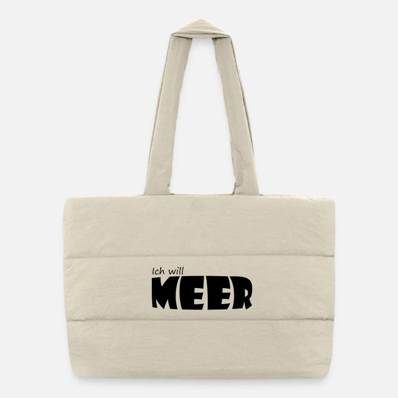 ICH WILL MEER Puffer-Einkaufstasche