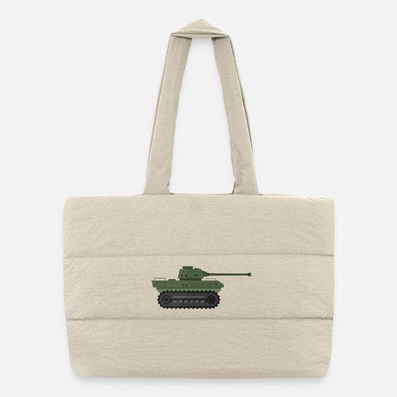 Char militaire Sac shopping matelassé