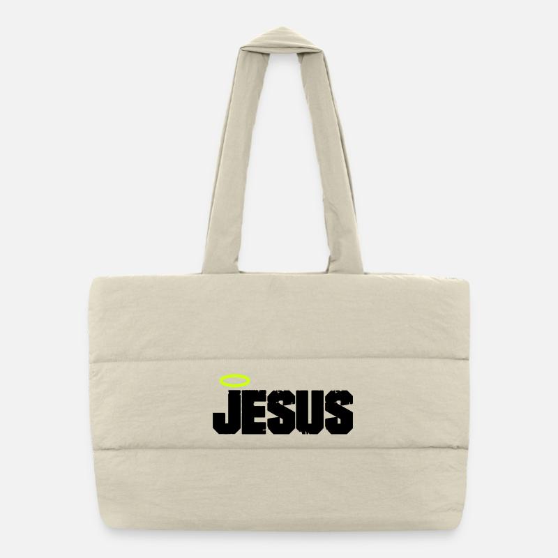 Jesus Christus Puffer-Einkaufstasche