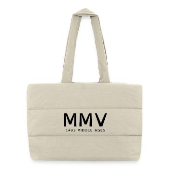 2005_LINE_black - Puffer Shopping Bag - natural - Front