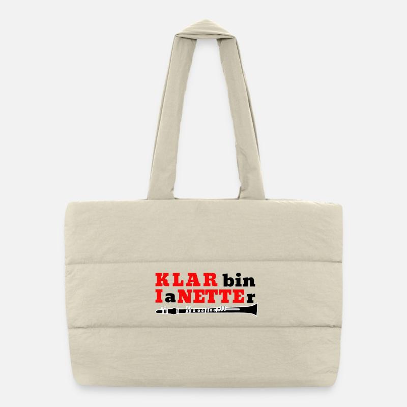 Clarinette - Klar bin I a Netter - Clarinettiste Sac shopping matelassé