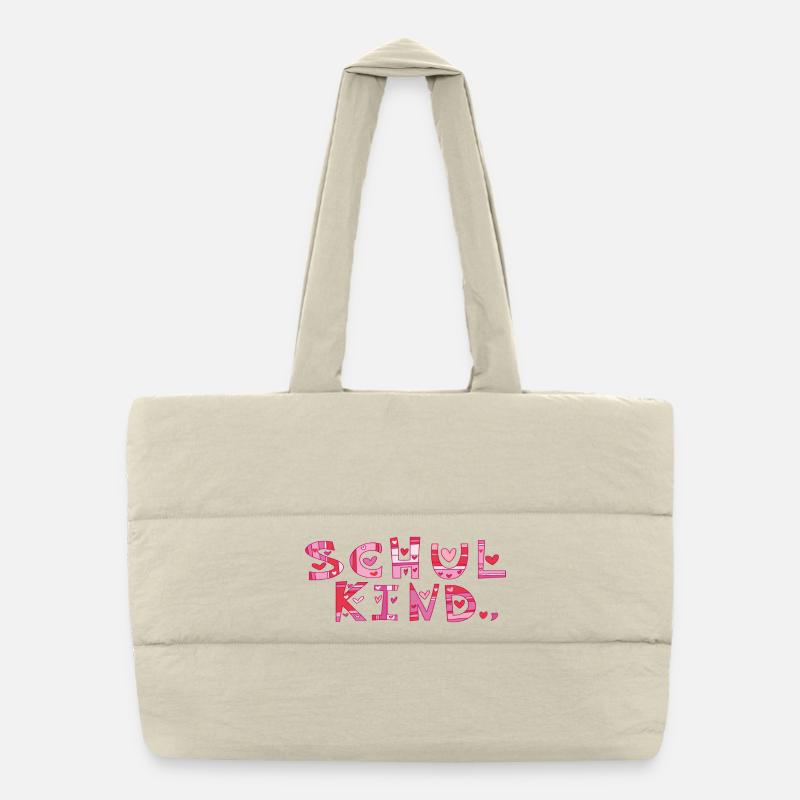 Écolier avec des cœurs Sac shopping matelassé