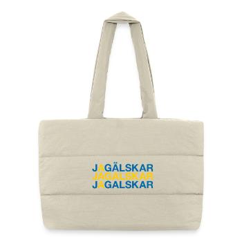 I LOVE SWEDEN Sweden Flag - Puffer Shopping Bag - natural - Front
