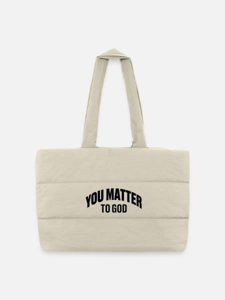 Vous êtes important pour Dieu - Sac shopping matelassé - blanc naturel
